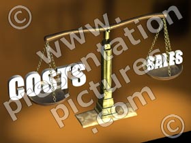 big costs scales - powerpoint graphics