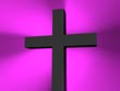black cross on purple - powerpoint graphics