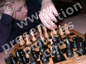 boy chess playing - powerpoint graphics