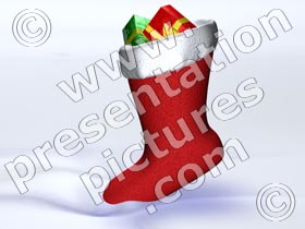 christmas stocking - powerpoint graphics