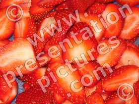 cut strawberries - powerpoint graphics