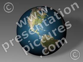 earth globe americas - powerpoint graphics