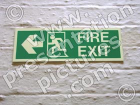 fire exit sign - powerpoint graphics