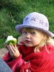 girl eating apple - powerpoint graphics