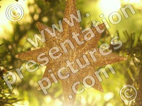 gold star decoration - powerpoint graphics