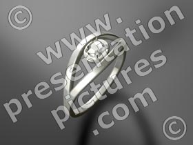 silver diamond ring gray - powerpoint graphics