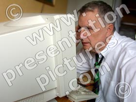 stressed pc user - powerpoint graphics